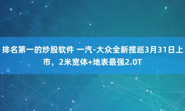 排名第一的炒股软件 一汽-大众全新揽巡3月31日上市,2米宽体+地表最强2.0T